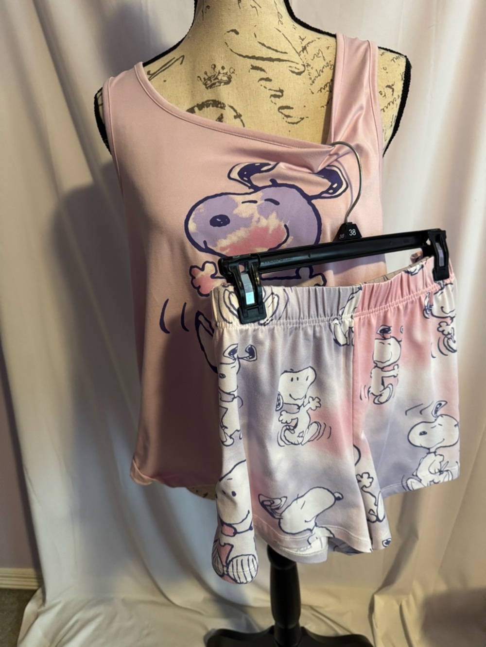 Peanuts Snoopy Print Women's Sleep Tank & Shorts Set